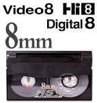 Format des cassettes Digital 8